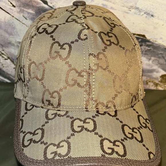 Gucci Tan Monogram Baseball Cap - Picture 3 of 4